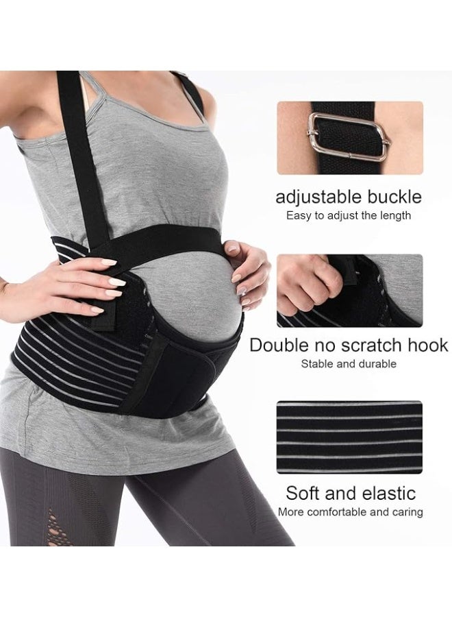 MAKINGTEC Maternity belt, Belly Band Support Maternity Belt Pregnancy Belly Band Waist Abdominal Back Belly Band Support Brace Adjustable Breathable Belly Support Care Pregnancy(L) - Image 3